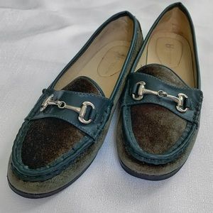 Dark green loafers